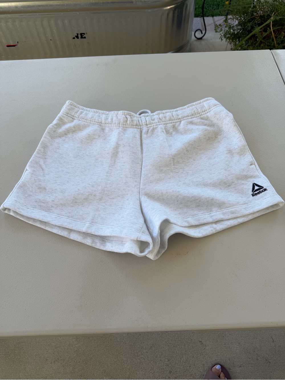 Reebok White Heather Athletic Lounge Shorts